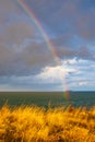 Rainbow over Kamen Bryag Black Sea coast Bulgaria Royalty Free Stock Photo