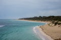 A view of Yanchep beach in cloudy weather, Western Australia Royalty Free Stock Photo