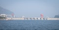 View at Yangtze river for the traveler along with the three gorges dam Royalty Free Stock Photo