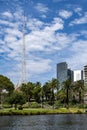 Princes Bridge View of Melbourne from the Yarra River, Australia Royalty Free Stock Photo