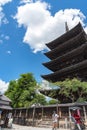 View of Yasaka-dori area with Hokanji temple Yasaka Pagoda