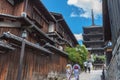 View of Yasaka-dori area with Hokanji temple Yasaka Pagoda