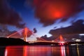 View of the Yavuz Sultan Selim Bridge in Istanbul, Turkey.