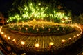 View Yee Peng Lighting Loy Krathong in phan Tao temple, Chiangmai, Thailand