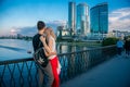 View of Yekaterinburg city from Makarovsky bridge