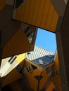 The yellow cube houses in Rotterdam. Netherlands