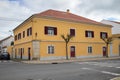 View on yellow house in portuguese city