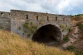 View of Yeni-Kale fortress on shore of Kerch Strait in Crimea Royalty Free Stock Photo