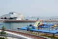 Yeosu Expo sea swimming pool at summer in Korea