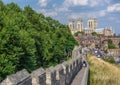 View of York from the City Walls Royalty Free Stock Photo