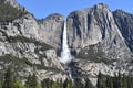View of Yosemite Falls, the highest waterfall in Yosemite National Park, California Royalty Free Stock Photo