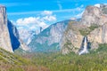 View of Yosemite Valley from Tunnel View point - view to Bridal Royalty Free Stock Photo