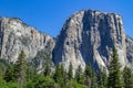 View of the Yosemite Valley into the valley. Yosemite National Park, California