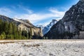 View of Yosemite Valley at winter with Half Dome - Yosemite National Park, California, USA Royalty Free Stock Photo