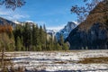 View of Yosemite Valley at winter with Half Dome - Yosemite National Park, California, USA Royalty Free Stock Photo