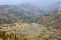 View on Yuanyang rice terraces in Laohuzui spot