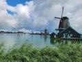 A view of Zaanse Schans, Holland in Summer 2023.