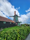 A view of Zaanse Schans, Holland in Summer 2023.