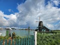 A view of Zaanse Schans, Holland in Summer 2023.