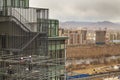 View from Zaisan memorial complex on a building under construction in Ulan Bator, capital of Mongolia Royalty Free Stock Photo