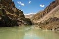 A view of Zanskar river near Nimmu, Leh-Ladakh, Jammua and Kashmir, India