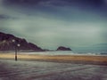 View of Zarautz and Getaria Basque Beach Landscape North of Spain Royalty Free Stock Photo