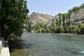 View of Zayandeh rood Zayanderud, Esfahan, Iran at the day Royalty Free Stock Photo