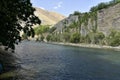 View of Zayandeh rood Zayanderud, Esfahan, Iran at the day Royalty Free Stock Photo