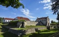 View of Zbarazh Castle with defensive constructions. Fortification system