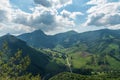 View from Zbojnicky chodnik in Mala Fatra mountains in Slovakia Royalty Free Stock Photo