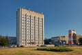 View of the Zhukovsky City District Administration Building: Zhukovsky, Russia - July 11, 2021 Royalty Free Stock Photo