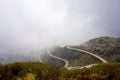 VIEW OF ZIG ZAG ROAD FROM ZULUK IN SILK ROUTE SIKKIM Royalty Free Stock Photo