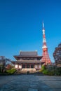 View of Zojoji Temple with Tokyo Tower