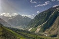 View of the Zozila valley in Sonmarg Area, Kashmir, India Royalty Free Stock Photo