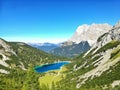 View of Zugspitze, Ehrwald, Austria Royalty Free Stock Photo