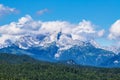 View of the Zugspitze massif on the way from Mittenwald to Kruen, Germany Royalty Free Stock Photo