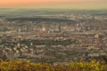 View of Zurich city from Uetliberg mountain Royalty Free Stock Photo