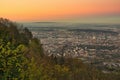 View of Zurich city from Uetliberg mountain Royalty Free Stock Photo