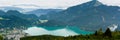 View from Zwolferhorn on Wolfgangsee Royalty Free Stock Photo