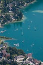 View from Zwolferhorn on Wolfgangsee and St Gilgen Royalty Free Stock Photo