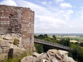 Beeston Castle battlements Royalty Free Stock Photo