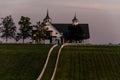 Sunset - Ornate Barn at Manchester Horse Farm - Bluegrass - Kentucky
