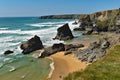 Carnewas at Bedruthan Steps Beach Cornwall UK Royalty Free Stock Photo