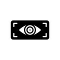 Black solid icon for Viewer, audience and looker Royalty Free Stock Photo