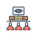 Color illustration icon for Viewer, observer and watcher