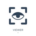 viewer icon in trendy design style. viewer icon isolated on white background. viewer vector icon simple and modern flat symbol for