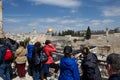 A viewers at the front of the holy site of the holy city. Jerusalem