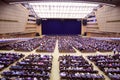 Viewers sit in auditorium before concert