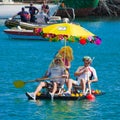 Viewers watch as participants take to water in yearly