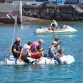 Viewers watch as participants take to water in yearly